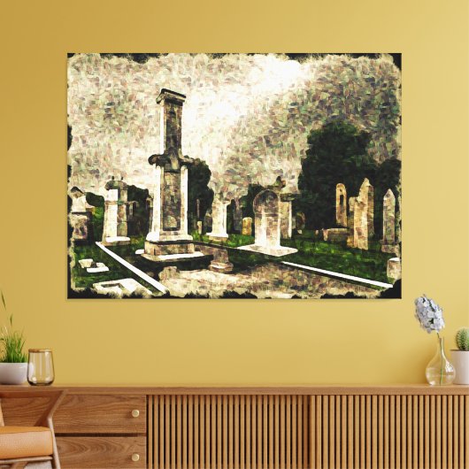 begraafplaats canvas afdruk (Insitu (Woonkamer))