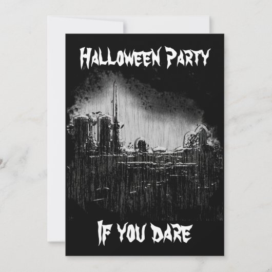 begraafplaats, Halloween Party, als je het durft Kaart (Voorkant)