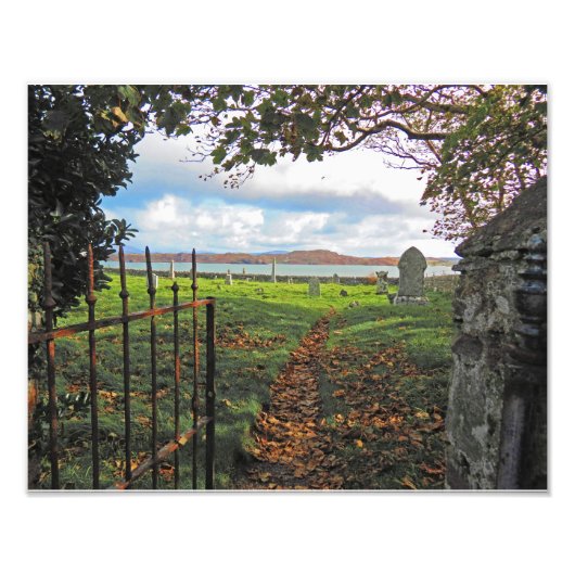 begraafplaats van Iona Foto Afdruk (Voorkant)