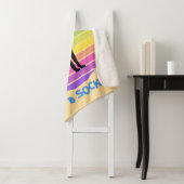 Begraaft uw Husky een sok te retro Sunset perzik Sherpa Deken (In situ)