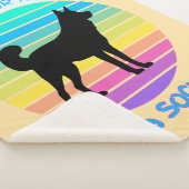 Begraaft uw Husky een sok te retro Sunset perzik Sherpa Deken (3/4)