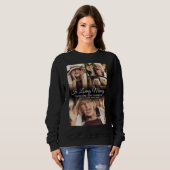 Begrafenis 4 foto in liefdevolle herinnering trui (Voorkant volledig)