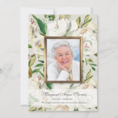 Begrafenis bedankkaarten | Antiek witte rozen Bedankkaart (Voorkant)