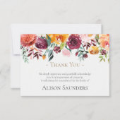 Begrafenis bedankkaarten | Bloemen paprika Bedankkaart (Voorkant)