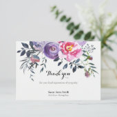 Begrafenis bedankkaarten | Blush & Grey Bedankkaart (Staand voorkant)