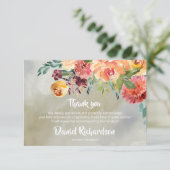 Begrafenis bedankkaarten | Paprika Florals Bedankkaart (Staand voorkant)