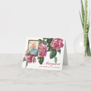 Begrafenis bedankkaarten Thee Roos & Foto Bedankkaart