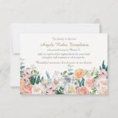 Begrafenis bedankkaarten | WATERVERF ROZEN Bedankkaart (Voorkant)