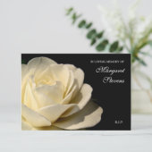 Begrafenis bedankkaarten | Witte roos Kaart (Staand voorkant)