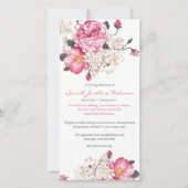 Begrafenis bedankkaarten | Zoet  Roos Bedankkaart (Voorkant)