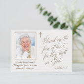 Begrafenis bedankkaarten | Zuiver van hart Bedankkaart (Staand voorkant)