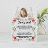 Begrafenis Bedankt bericht voor condoleances Kaart (Staand voorkant)