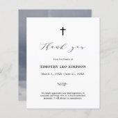 Begrafenis bewolkte sympathie verdriet dank u kaar (Voorkant / Achterkant)