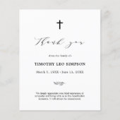 Begrafenis bewolkte sympathie verdriet dank u kaar (Voorkant)