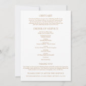 Begrafenis Blush & Blue Flowers Memorial Programma (Achterkant)