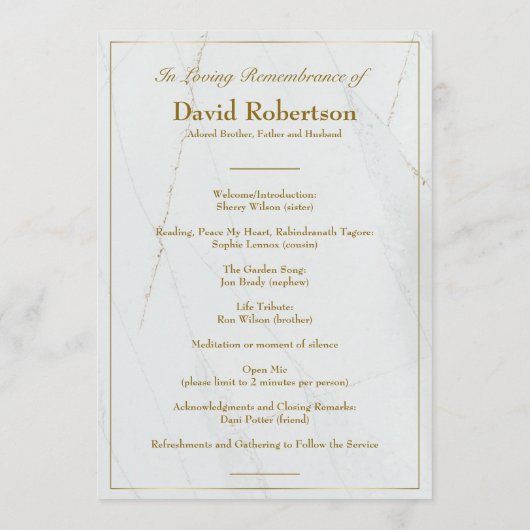 Begrafenis Custom Marble Memorial Fototafel Programma (Achterkant)