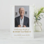 Begrafenis Custom Marble Memorial Fototafel Programma (Staand voorkant)