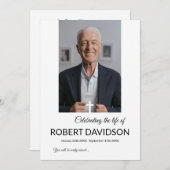 Begrafenis Custom Memorial Fototafel Programma (Voorkant / Achterkant)