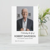 Begrafenis Custom Memorial Fototafel Programma (Staand voorkant)