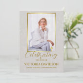 Begrafenis Custom Memorial Fototafel Programma (Staand voorkant)