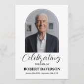 Begrafenis Custom Memorial Fototafel Programma (Voorkant)