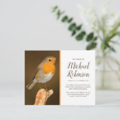 Begrafenis Dank u | Als Robin verschijnt Bedankkaart (Staand voorkant)