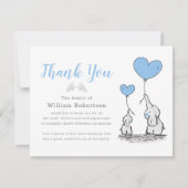 begrafenis dank u | Blauw kinderbed Bedankkaart (Voorkant)