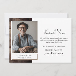 Begrafenis Dank u Foto Bedankkaart