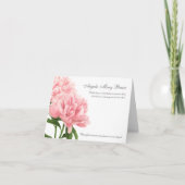 Begrafenis dank u kaarten | Antiek roze pioen (Voorkant)