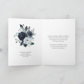 Begrafenis dank u kaarten | Navy Peony met foto (Binnen)