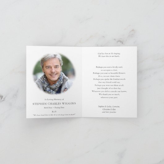 Begrafenis dank u kaarten | Onze Lieve Vrouw Heili (Binnen)