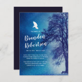 Begrafenis Dank u | Tree Dove Memorial Bedankkaart (Voorkant / Achterkant)