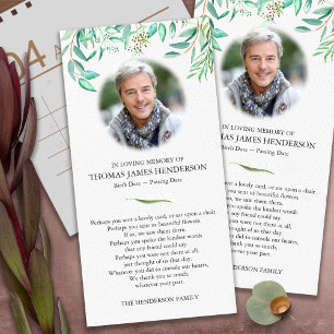 Begrafenis Dankbetuigingskaarten Eucalyptus Bedankkaart