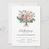Begrafenis Floral Boho Kaart (Voorkant)