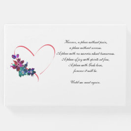 Begrafenis Gastboek hart en bloemen. Gastenboek