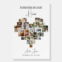 Begrafenis hartcollage, hartcollage Poster