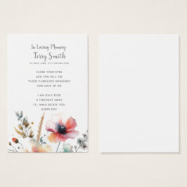 Begrafenis / Herdenking Gebed Kaart