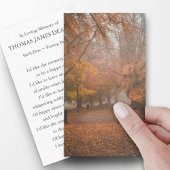 Begrafenis herfst gebed sympathie kaarten visitekaartje