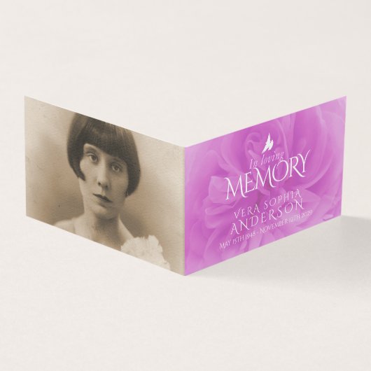 begrafenis in een liefdevol gebed van het roos/ged kaart (Buitenkant)