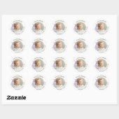 Begrafenis in liefdevolle herinnering Custom Photo Ronde Sticker (Vel)