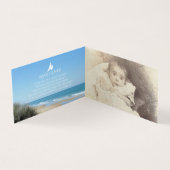 Begrafenis in liefdevolle herinnering strand gedic kaart (Binnen)