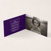 Begrafenis in ons hart voor altijd paarse gedichte kaart (Binnen)