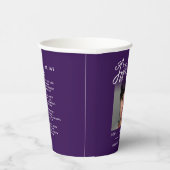 Begrafenis in ons hart voor eeuwig paarse gedicht papieren bekers (Rechts)