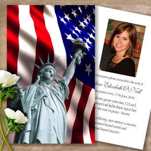 Begrafenis Liberty Memorial Gebed Sympathie Cards Visitekaartje