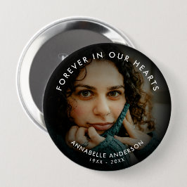 Begrafenis / Memorial Loving Memory Aangepaste tek Ronde Button 4,0 Cm
