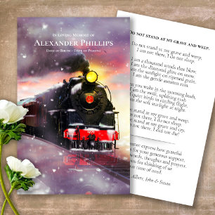 Begrafenis Memorial Stoom Trein Gebed Sympathie Ka Visitekaartje