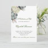 Begrafenis Memorial Viering van het leven Bloemenf Kaart (Staand voorkant)