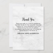 Begrafenis Modern 3 foto in liefdevolle herinnerin Bedankkaart (Achterkant)