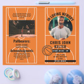 Begrafenis Orde van Levensduur Basketbal Overlijde Flyer (Enkel)