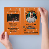 Begrafenis Orde van Levensduur Basketbal Overlijde Flyer (Hand)
